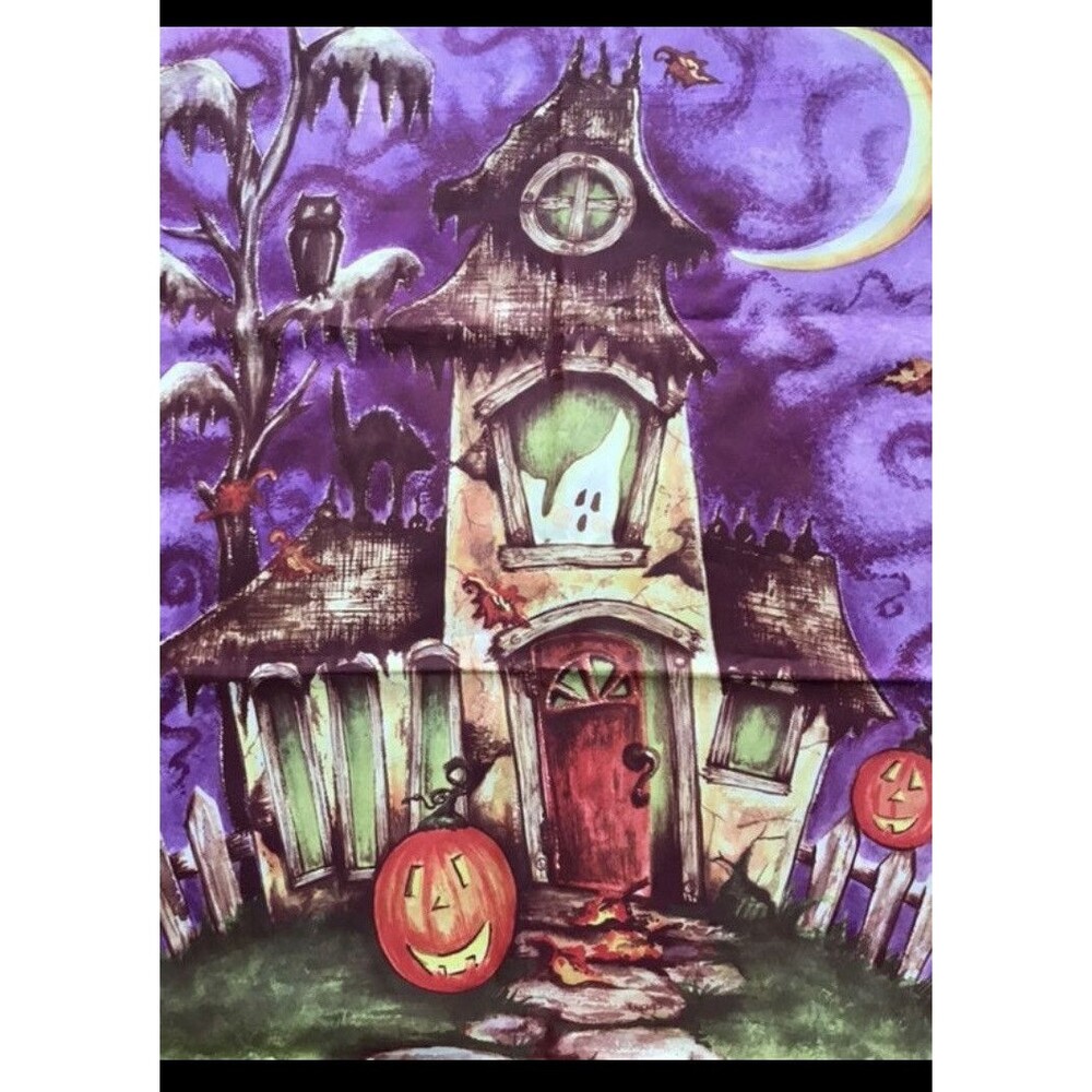 Jetmax Halloween Garden Flag Trick or Treat 36” x 24” Scary Haunted House Ghost
